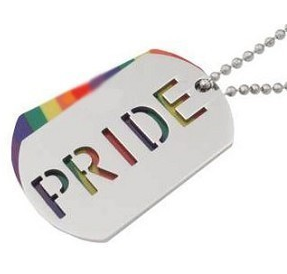 2pc. Pride Rainbow Dog Tag - LGBT Jewelry - Gay an...