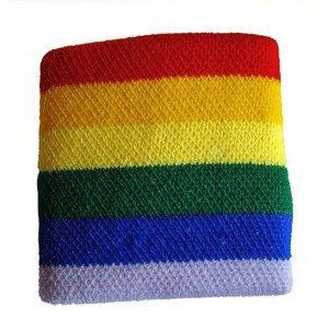 Gay Pride Rainbow Wristband (Stretchy Sport Bracel...