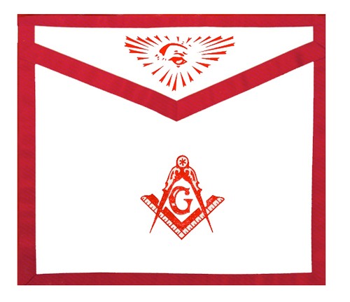 Masonic Regalia - Master Mason Masonic Apron Red L...