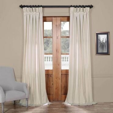 Hazelwood Beige Solid Cotton Curtain