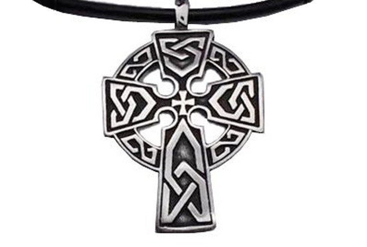 Halo Celtic Cross Pendant - Top Quality Black Pewt...