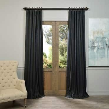 Charcoal French Linen Curtain