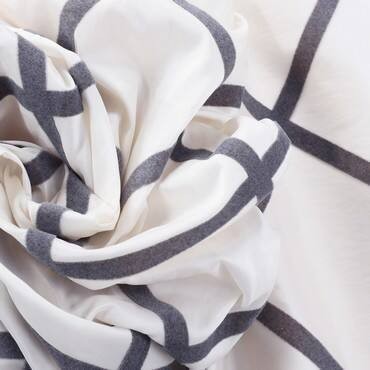 Pavillion Pearl Flocked Faux Silk Fabric