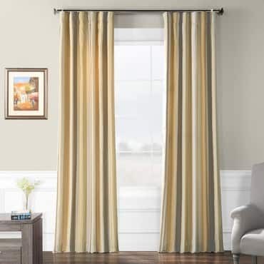 Norfolk Luxury Faux Silk Stripe Curtain