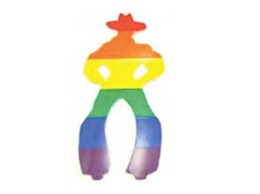 Gay Cowboy - Rainbow Gay Pride Sticker 1.5x3 inch...
