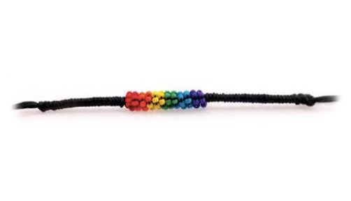Short Beaded Rainbow Friendship Bracelet - LGBT Ga...