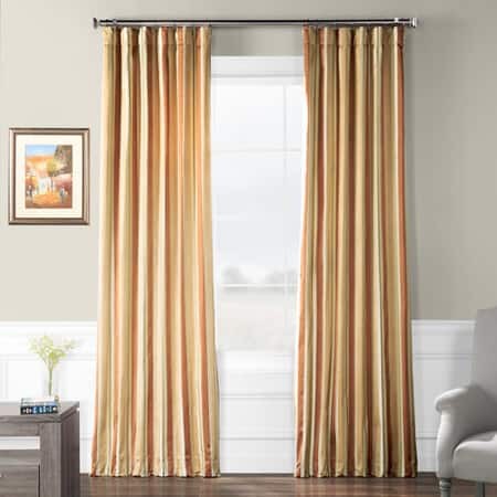 Oakmere Luxury Faux Silk Stripe Curtain