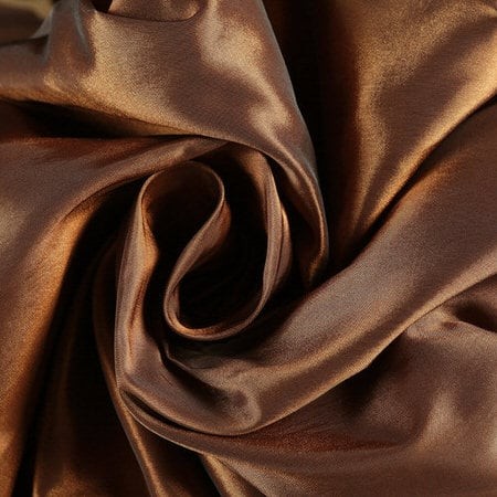 Copper BrownÂ Faux Silk Taffeta Fabric
