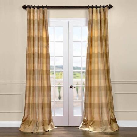 Newman Silk Taffeta Plaid Curtain