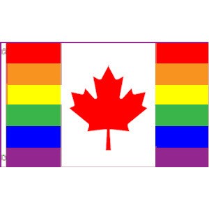 Gay Pride Flag Canada - Canadian Pride Rainbow Fla...