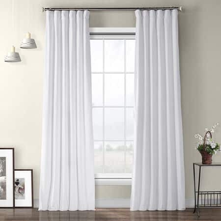 Pillow White Plush Velvet Curtain