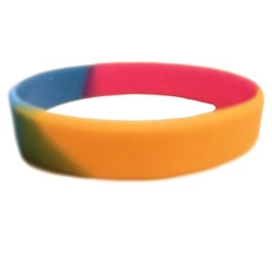 Pansexual Pride Silicone Bracelet Wristlet - LGBT...