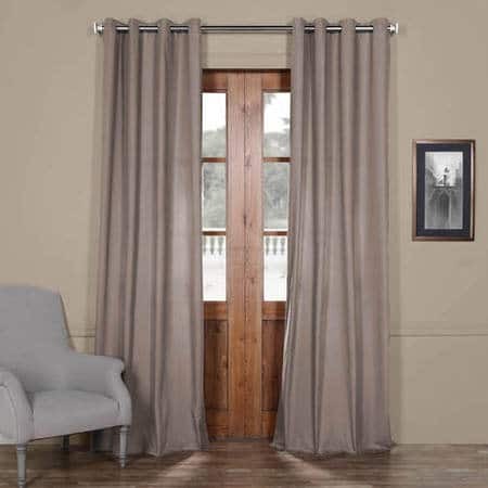 Millstone Gray Solid Cotton Grommet Curtain