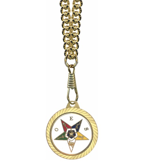 OES Round Gold Color Rimmed Classic Style Pendant...