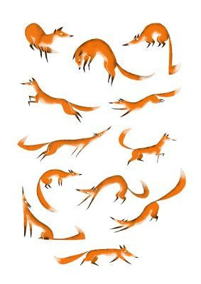 Foxes by Antonin Herveet via fish's aquarium (Les...