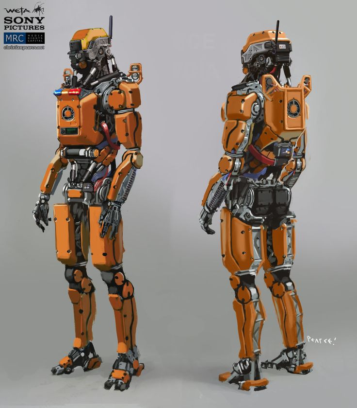 Concept art of a police robot by Christian Pearce...