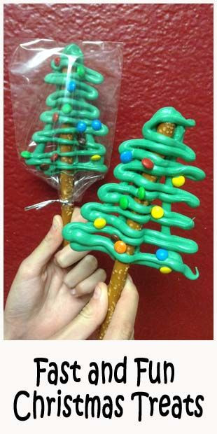Chocolate Pretzel Trees - this is a fun, quick and...