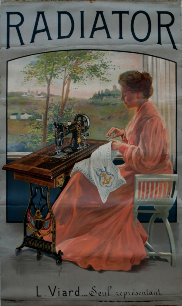 *Vintage Sewing Machine Postcard*