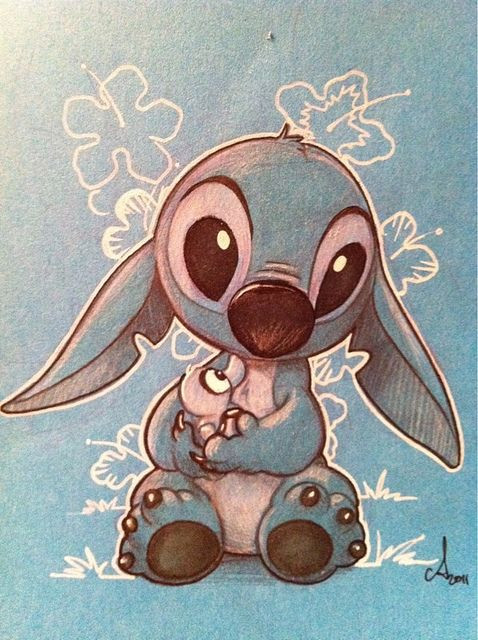 "So Cute and Fluffy" by Amy Mebberson - Stitch - L...