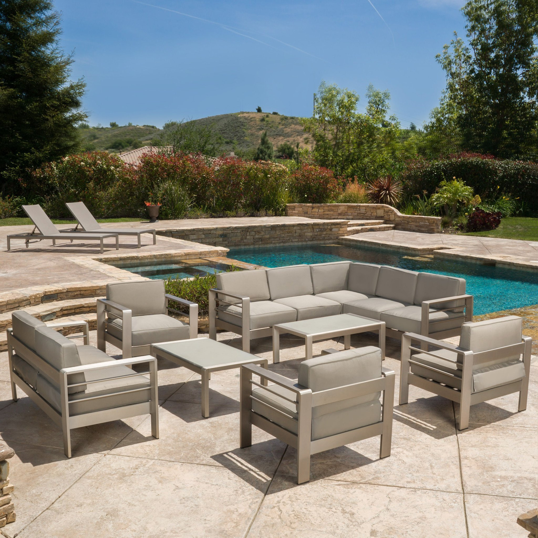 Crested Bay 10pc Outdoor Sectional Set