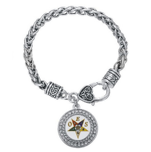 OES Silver Tone Chain Link Bracelet with Order of...