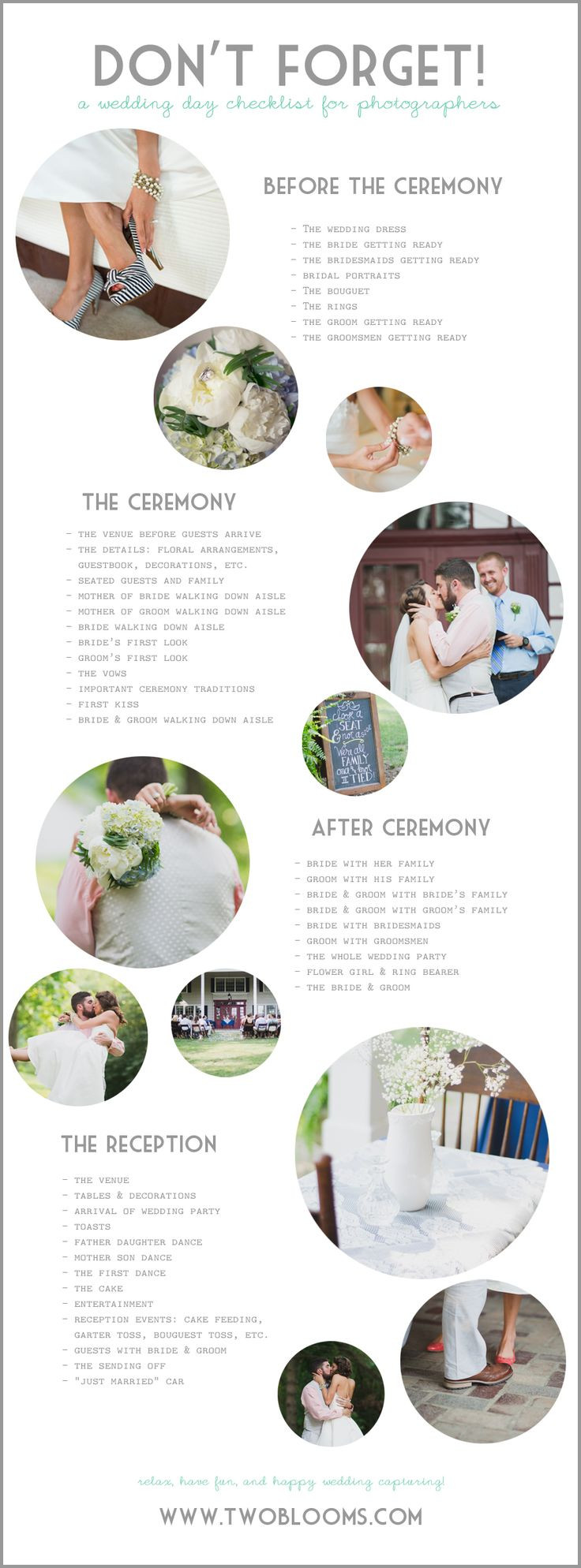 Photographer's Wedding Day Checklist