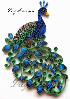 DAYDREAMS: Quilled peacock - embroidery design ins...