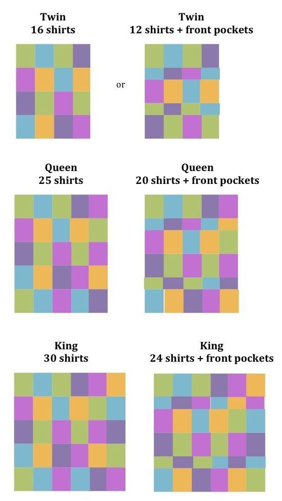 T-Shirt Quilts - good to know how many shirts it t...