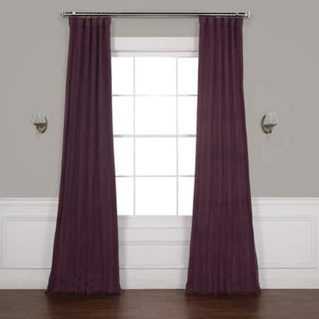 Mulberry Faux Linen Blackout Curtain