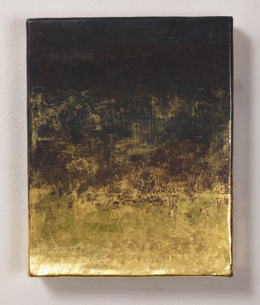 This tempera and gold leaf piece is by Japanese ar...