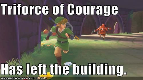 Triforce of Courage. Haha for real, those bokoblin...