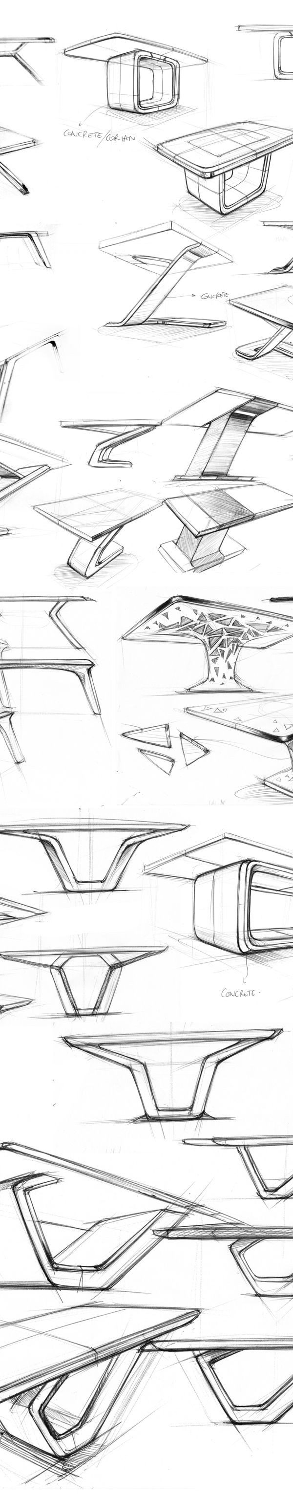 MARBLE TABLE SKETCHES WIP - 2014 by Marc TRAN, via...
