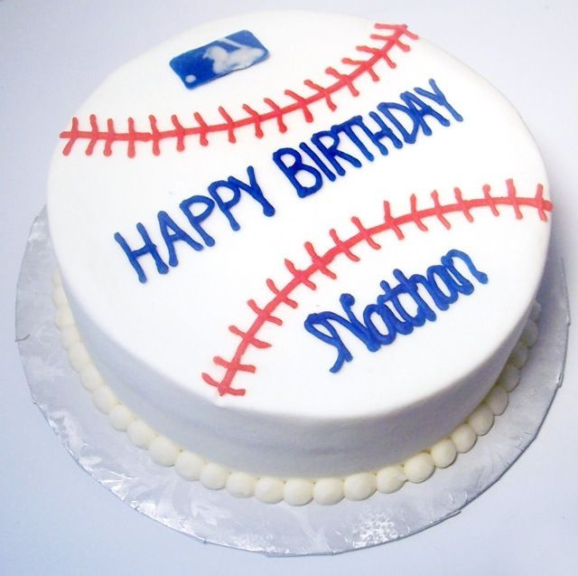 Baseball cake - This is just a simple 8" round CAS...