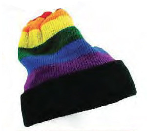 Rainbow Black Brim Winter Cap - LGBT Gay and Lesbi...