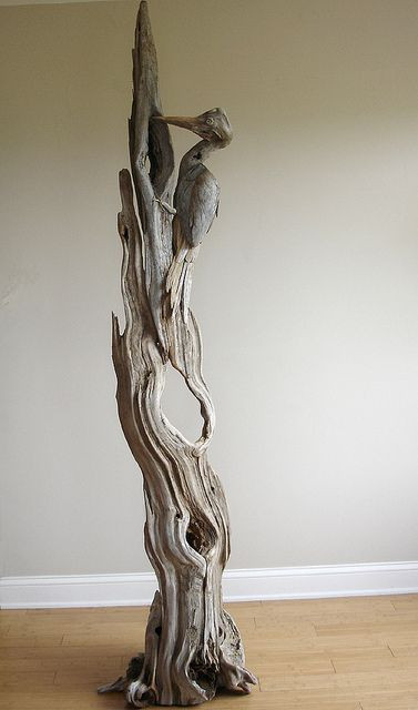Driftwood Sculpture - Pileated Woodpecker