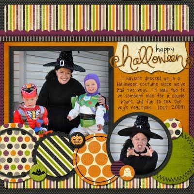 Halloween scrapbook layout  This would also be goo...