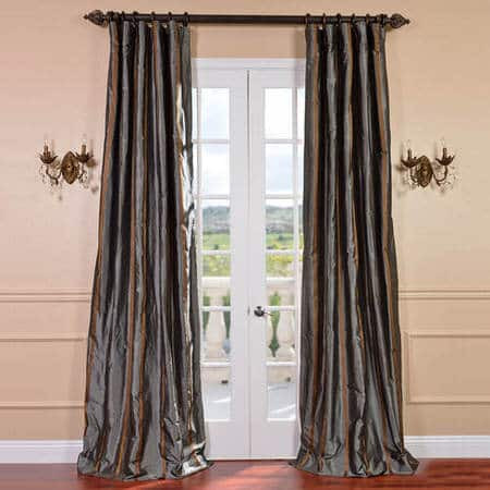 Preston Silk Taffeta Stripe Curtain