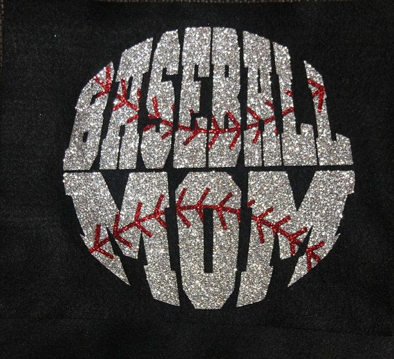 Women's Glitter Bling Baseball Mom shirt by Redhea...