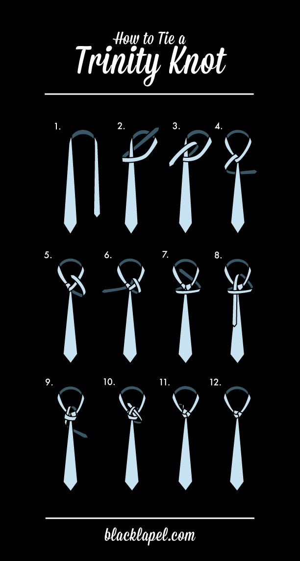 How to Tie a Trinity Necktie Knot - AllDayChic
