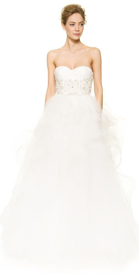Reem Acra Isabella Sweetheart Tulle Gown
