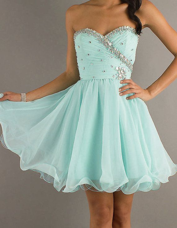 short prom dress mint color is soo cute along with...