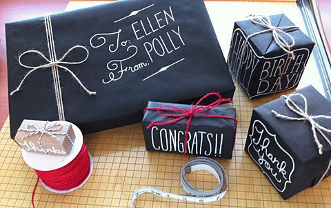 How to Gift Wrap with a Chalkboard Look    Use or...