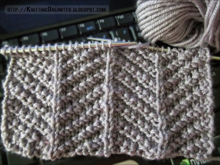 Only knit and purl stitches are used to make up th...