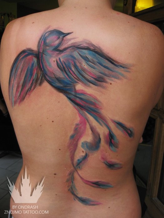 watercolor tattoo- so beautiful. Way too big for m...