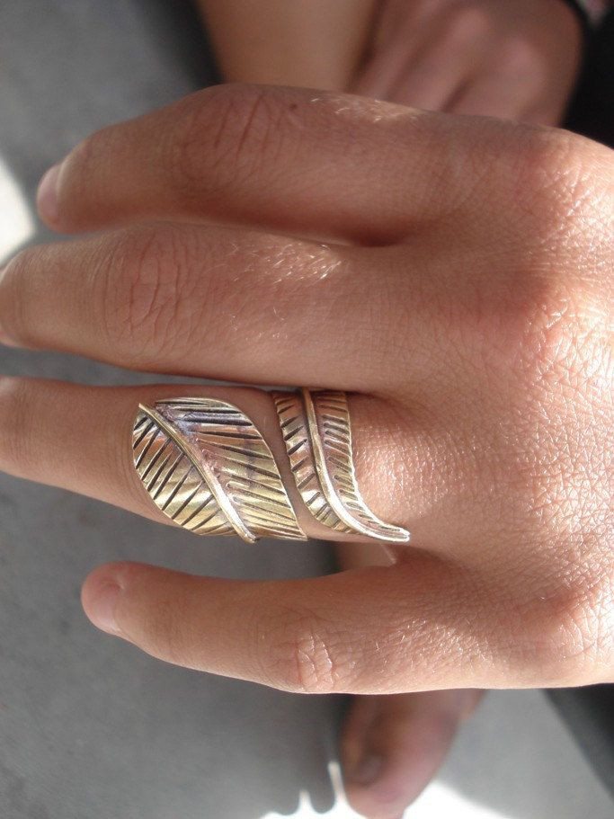 native american jewellery brass ring feather ring...