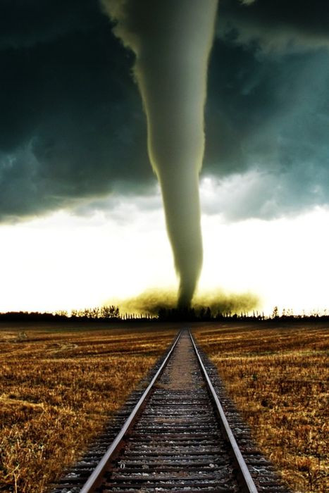 Tornado on the train tracks... | I didn't know it...