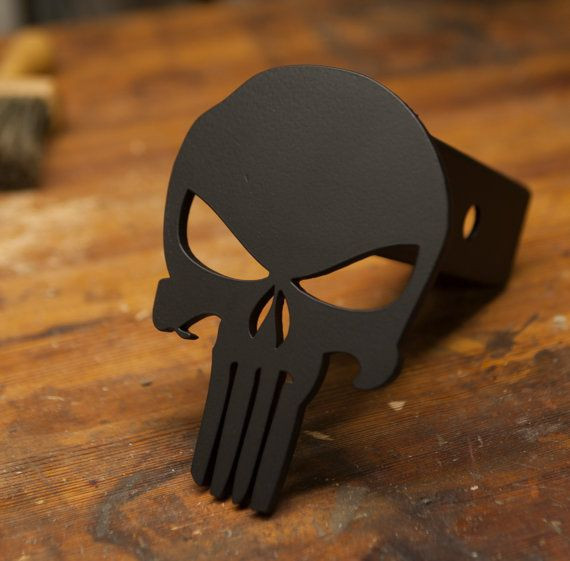 Punisher - Black - Trailer Hitch Cover