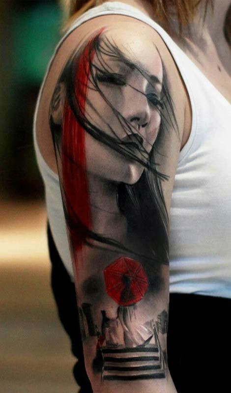 sleeve tattoos, arm tattoos, inked men, inked girl...