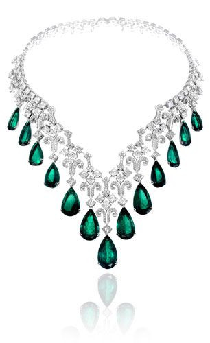 Chopard Columbian emerald necklace - centrepiece o...