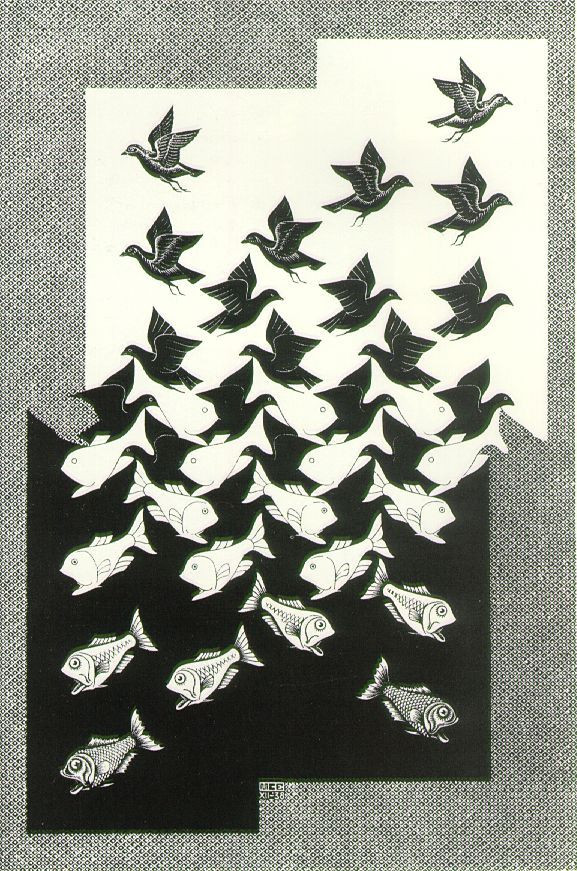 Cave to Canvas, Sky and Water II - MC Escher, 1938